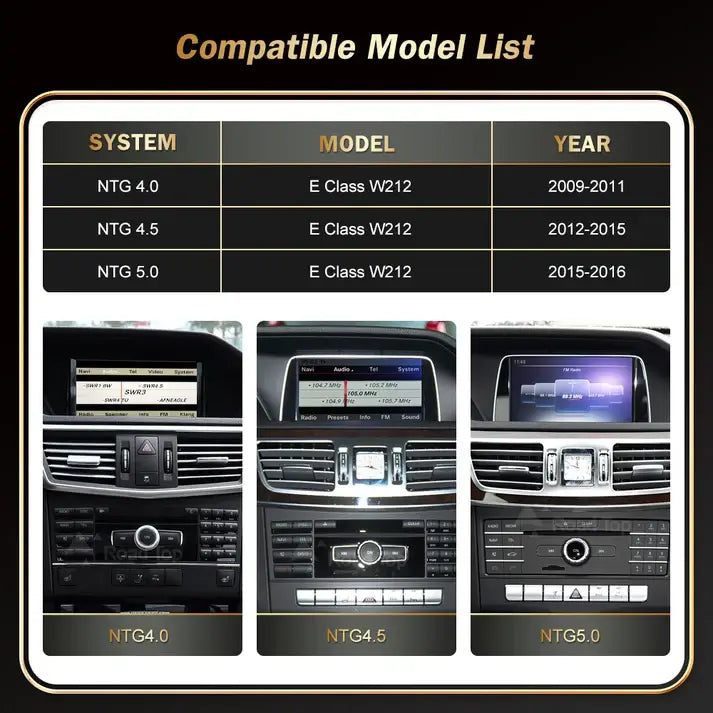 Mercedes E-Klasse W212 Touch-Display Nachrüstung