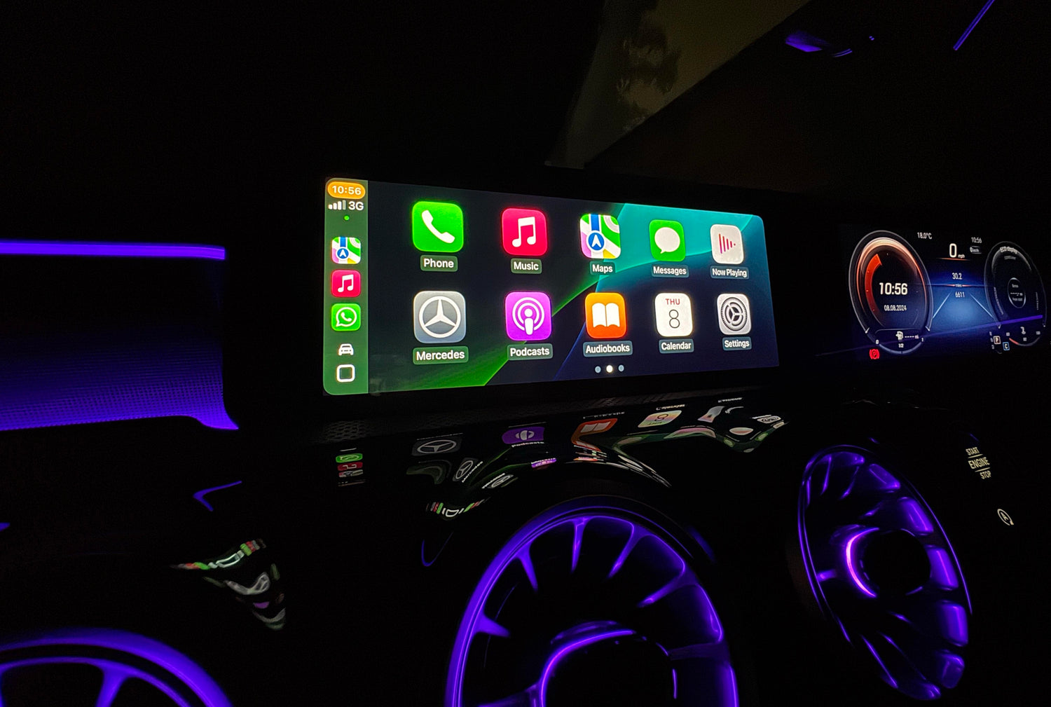 Mercedes Apple CarPlay Android Auto Nachrüstung Display
