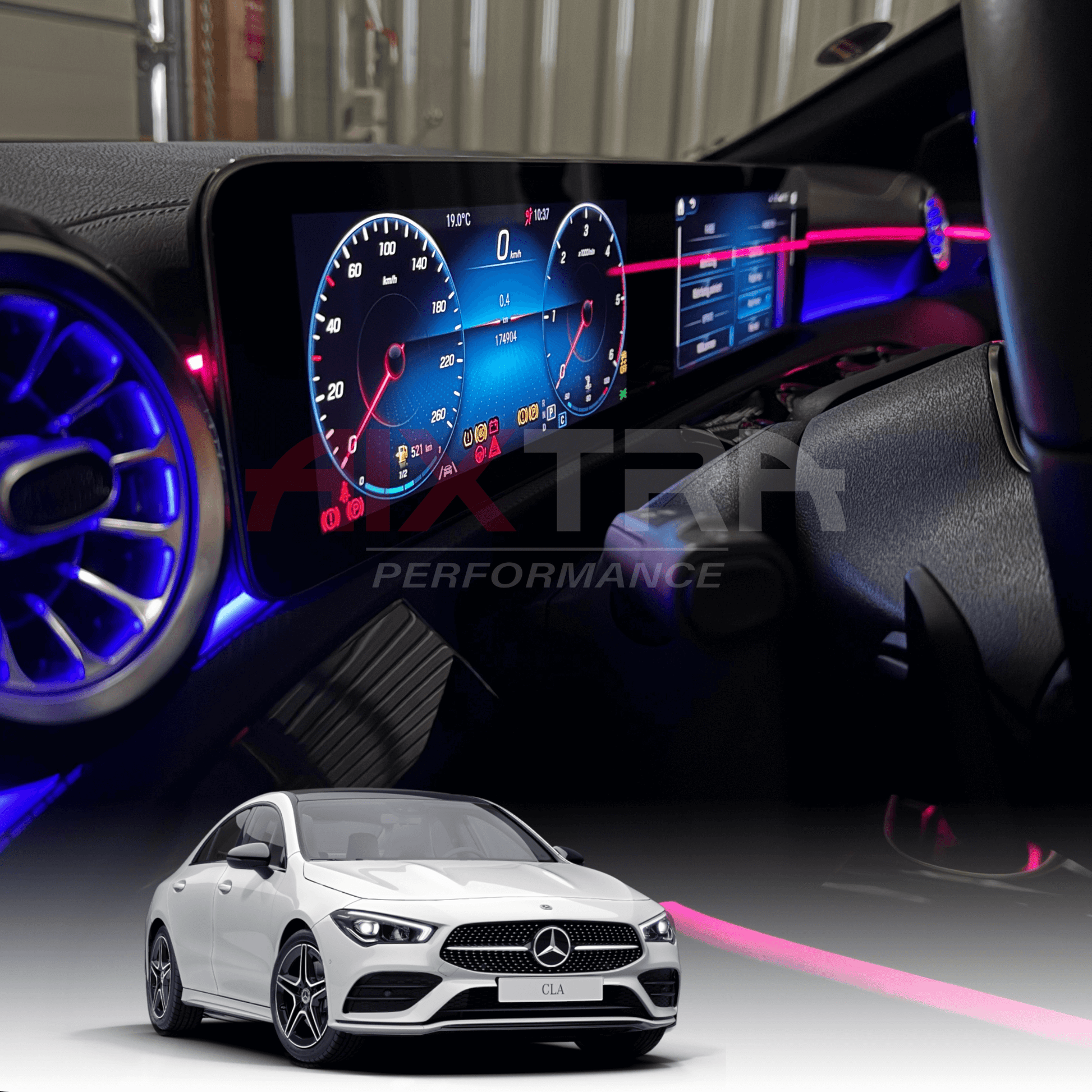 Mercedes W118 CLA-Klasse Widescreen Nachrüstung Display