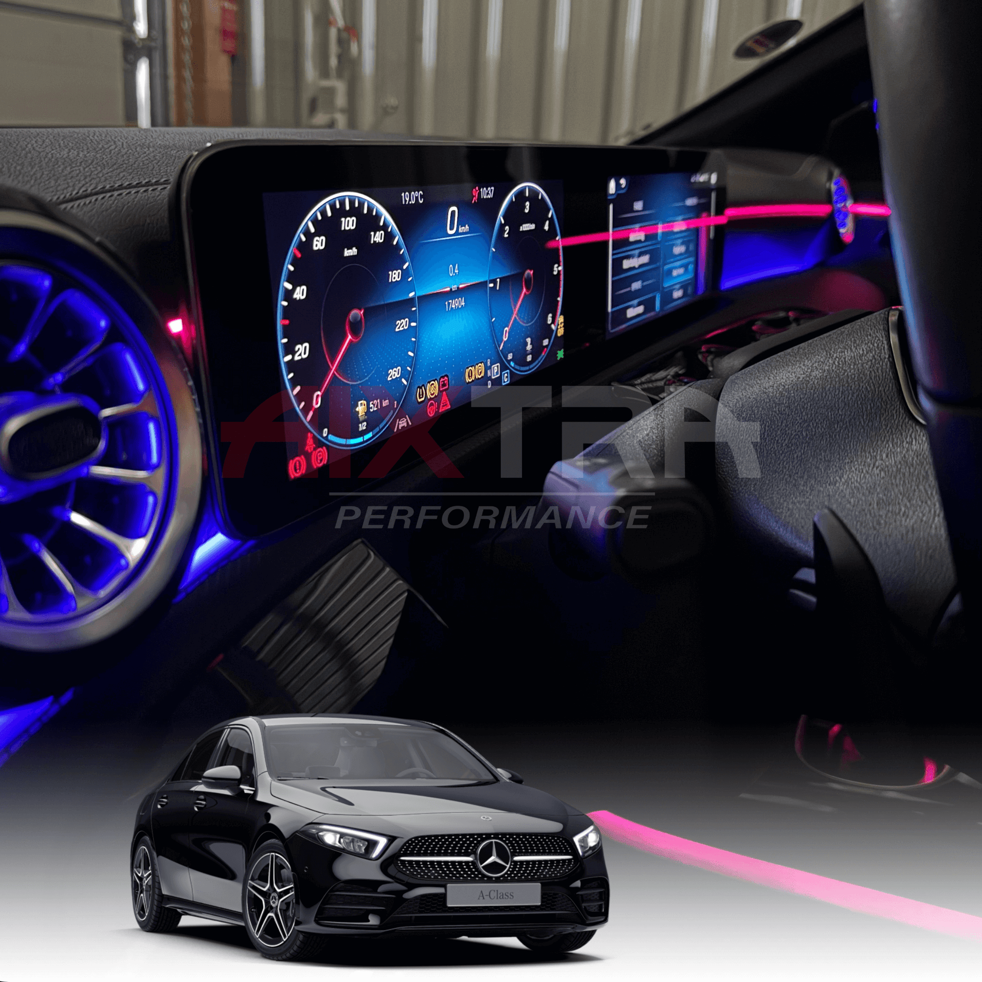 Mercedes W177 A-Klasse Widescreen Nachrüstung Display