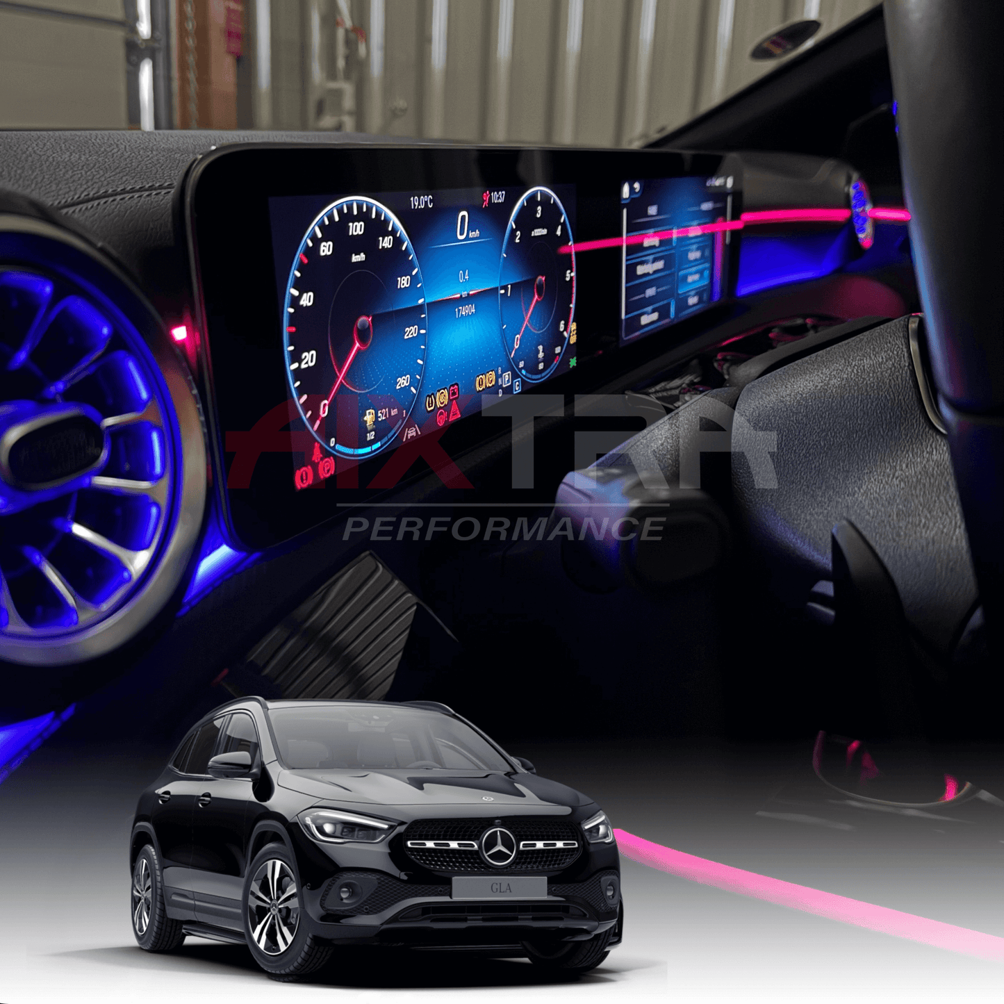 Mercedes H247 GLA-Klasse Widescreen Nachrüstung Display