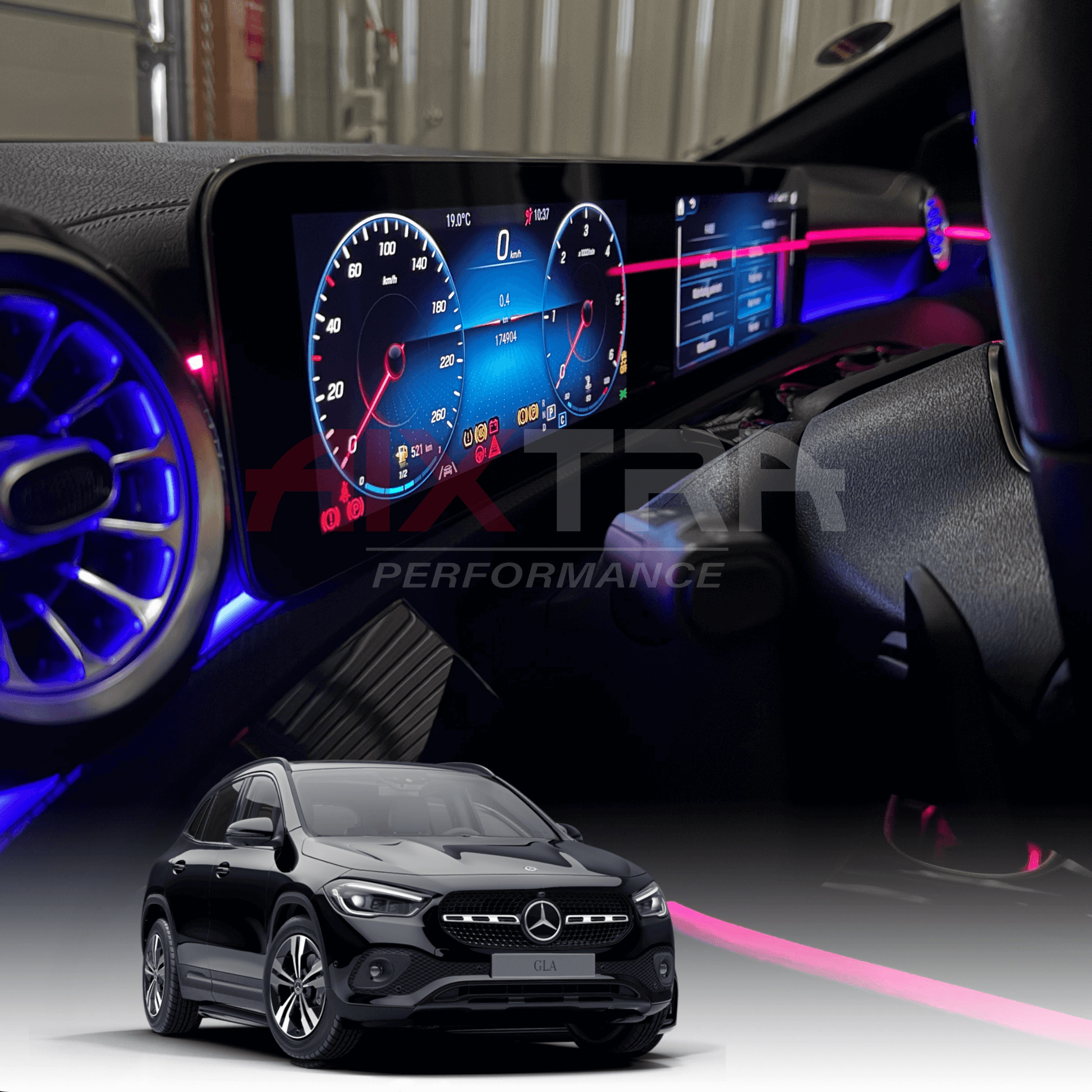 Mercedes H247 GLA-Klasse Widescreen Nachrüstung Display