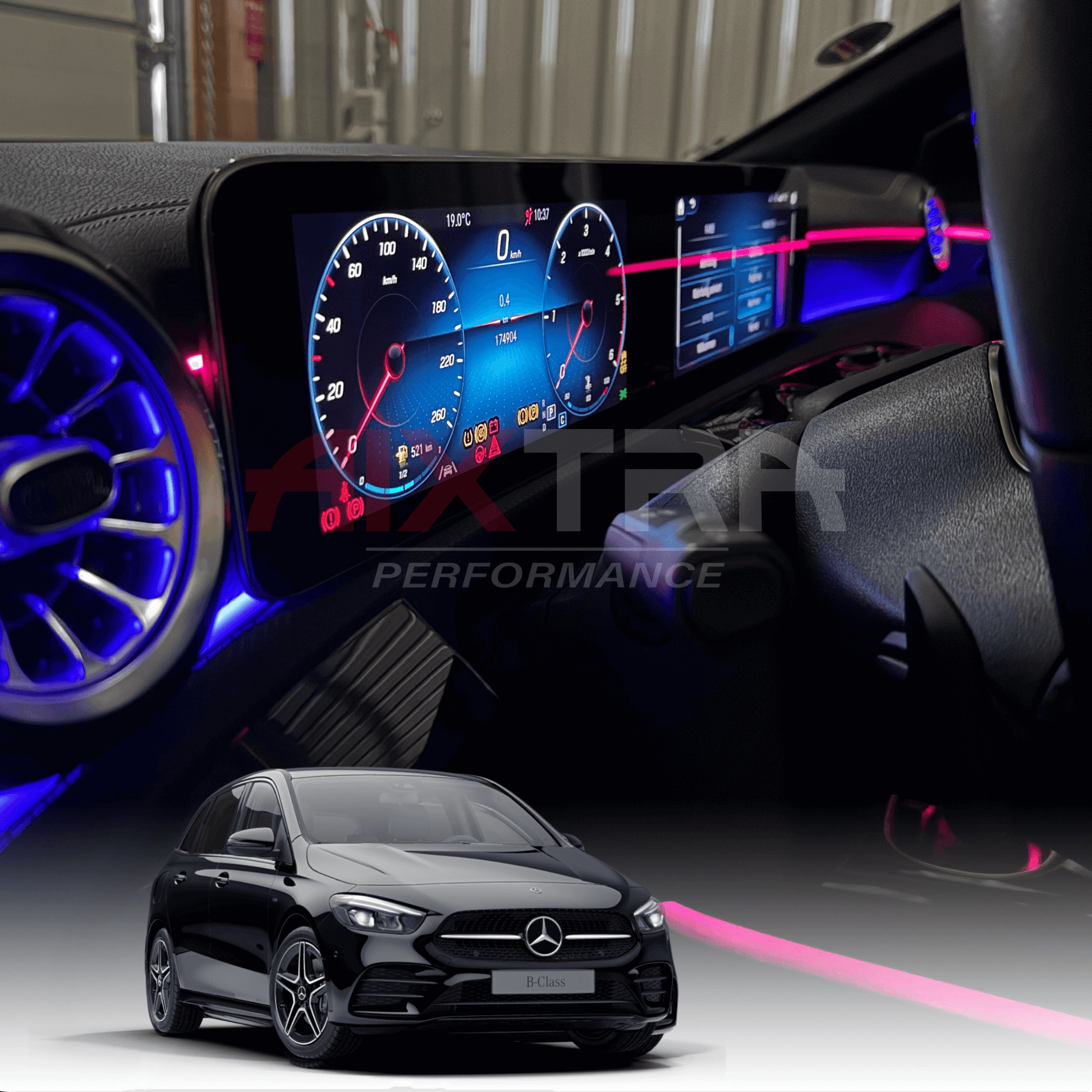 Mercedes W247 B-Klasse Widescreen Nachrüstung Display